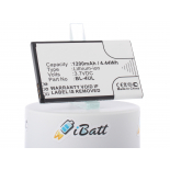 Аккумуляторная батарея iBatt iB-M706 для телефонов, смартфонов NokiaЕмкость (mAh): 1200. Напряжение (V): 3,7