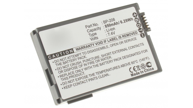 Аккумуляторная батарея iBatt iB-F108 для фотокамер и видеокамер CanonЕмкость (mAh): 850. Напряжение (V): 7,4