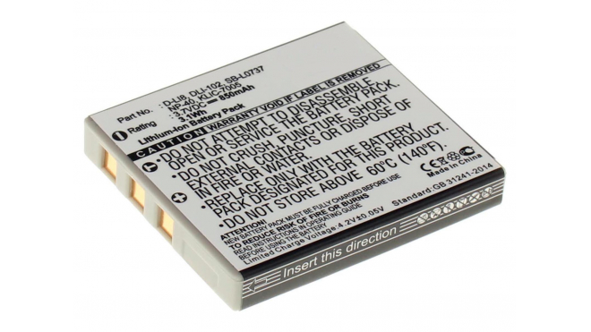 Аккумуляторная батарея NP-40 для фотоаппаратов и видеокамер Samsung. Артикул iB-F391.Емкость (mAh): 850. Напряжение (V): 3,7