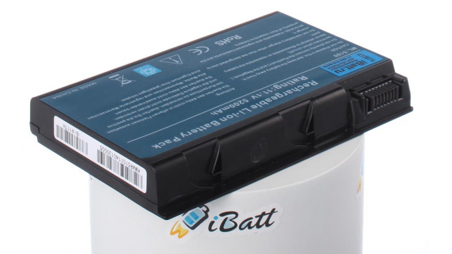 Аккумуляторная батарея iBatt iB-A117H для ноутбука AcerЕмкость (mAh): 5200. Напряжение (V): 14,8