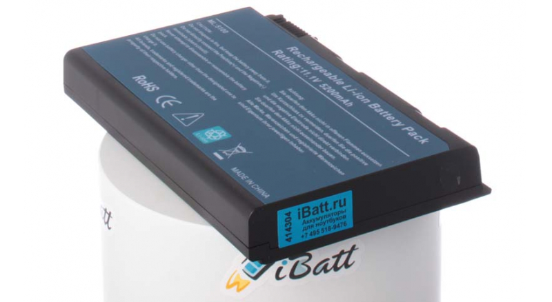 Аккумуляторная батарея BT.00604.008 для ноутбуков Acer. Артикул iB-A118H.Емкость (mAh): 5200. Напряжение (V): 11,1