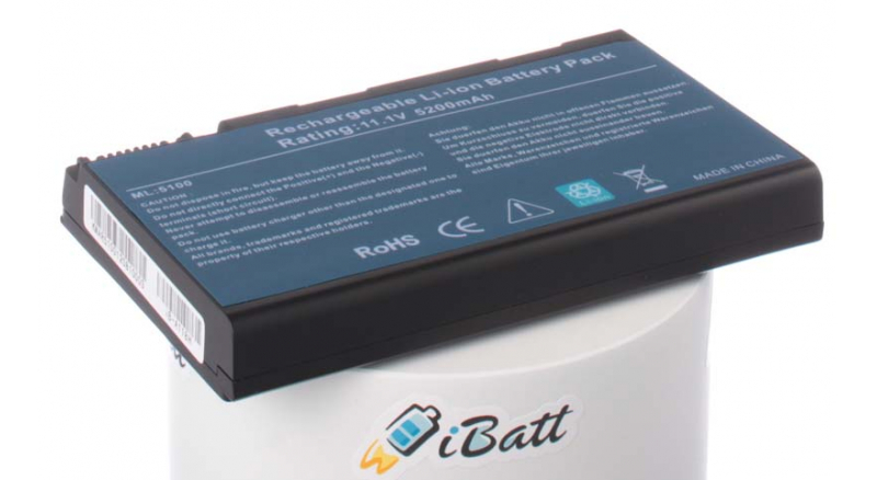 Аккумуляторная батарея BATBL50L6 для ноутбуков Acer. Артикул iB-A118H.Емкость (mAh): 5200. Напряжение (V): 11,1