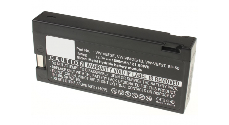 Аккумуляторная батарея VW-VBF2T для фотоаппаратов и видеокамер Zenith. Артикул iB-F375.Емкость (mAh): 1800. Напряжение (V): 12