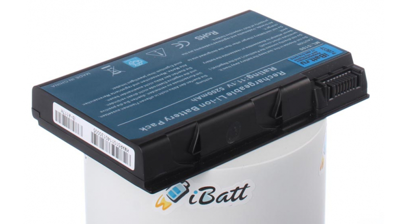 Аккумуляторная батарея 121TS040 для ноутбуков Acer. Артикул iB-A117H.Емкость (mAh): 5200. Напряжение (V): 14,8