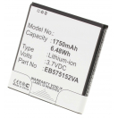 Аккумуляторная батарея для телефона, смартфона Samsung GT-i9003 Galaxy SL. Артикул iB-M323.Емкость (mAh): 1750. Напряжение (V): 3,7