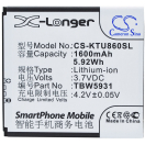 Аккумуляторная батарея TBW5931 для телефонов, смартфонов K-Touch. Артикул iB-M1852.Емкость (mAh): 1600. Напряжение (V): 3,7