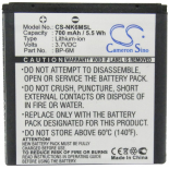Аккумуляторная батарея для телефона, смартфона Nokia 6151. Артикул iB-M2370.Емкость (mAh): 700. Напряжение (V): 3,7