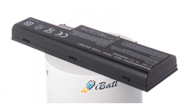 Аккумуляторная батарея для ноутбука Acer Aspire 7520-5A2G12MI. Артикул iB-A140H.Емкость (mAh): 5200. Напряжение (V): 11,1