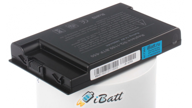 Аккумуляторная батарея для ноутбука Acer TravelMate 8003LMib. Артикул iB-A268.Емкость (mAh): 4400. Напряжение (V): 14,8