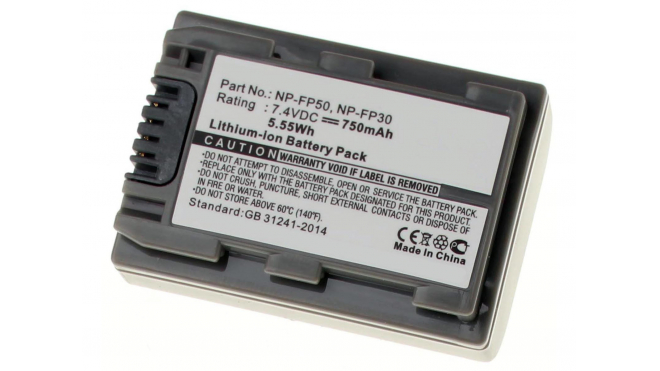 Аккумуляторные батареи для фотоаппаратов и видеокамер Sony DCR-DVD105Емкость (mAh): 750. Напряжение (V): 7,4