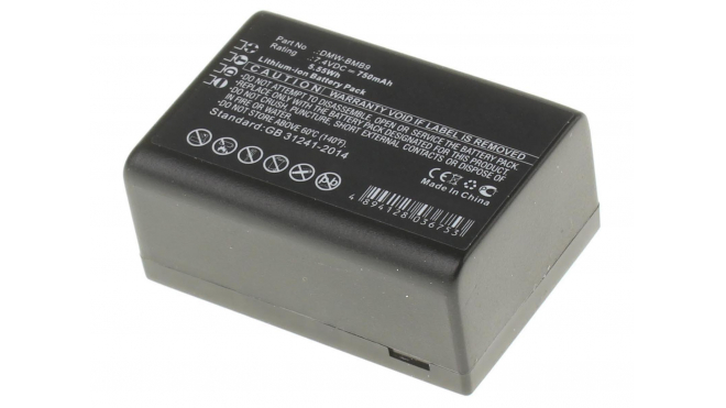 Аккумуляторные батареи для фотоаппаратов и видеокамер Panasonic Lumix DMC-FZ47Емкость (mAh): 750. Напряжение (V): 7,4