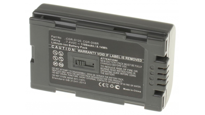 Аккумуляторная батарея CGA-D54SE для фотоаппаратов и видеокамер Panasonic. Артикул iB-F351.Емкость (mAh): 1100. Напряжение (V): 7,4