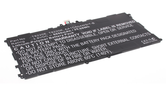 Аккумуляторная батарея для ноутбука Samsung Galaxy Tab Pro 10.1 T520 16GB Black. Артикул iB-A853.Емкость (mAh): 6600. Напряжение (V): 3,8