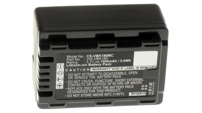 Аккумуляторные батареи для фотоаппаратов и видеокамер Panasonic HDC-SD80Емкость (mAh): 1500. Напряжение (V): 3,7