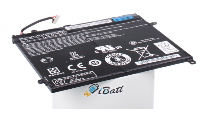 Аккумуляторная батарея для ноутбука Acer Iconia Tab A701 64GB Black. Артикул iB-A642.Емкость (mAh): 9600. Напряжение (V): 3,7