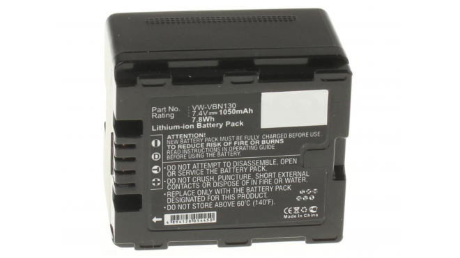 Аккумуляторная батарея VW-VBN260-K для фотоаппаратов и видеокамер Panasonic. Артикул iB-F228.Емкость (mAh): 1050. Напряжение (V): 7,4