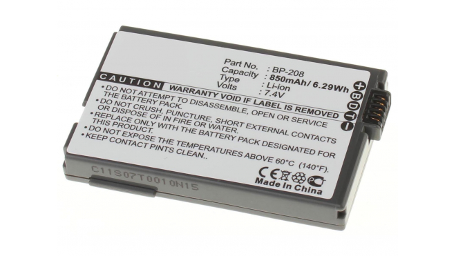 Аккумуляторная батарея BP-308B для фотоаппаратов и видеокамер Canon. Артикул iB-F108.Емкость (mAh): 850. Напряжение (V): 7,4