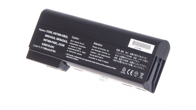 Аккумуляторная батарея для ноутбука HP-Compaq EliteBook 8560p (LG731EA). Артикул iB-A907.Емкость (mAh): 6600. Напряжение (V): 11,1