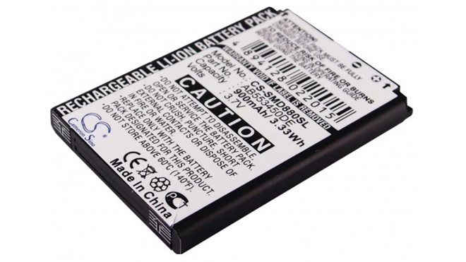 Аккумуляторная батарея для телефона, смартфона Samsung SGH-W599. Артикул iB-M1000.Емкость (mAh): 900. Напряжение (V): 3,7