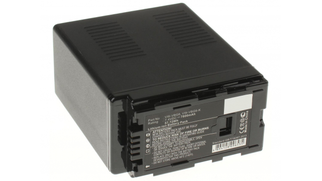 Аккумуляторные батареи для фотоаппаратов и видеокамер Panasonic SDR-H80PCЕмкость (mAh): 7800. Напряжение (V): 7,4