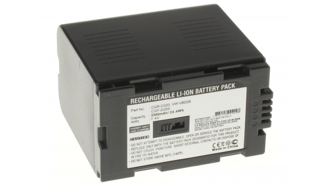 Аккумуляторная батарея CGR-D120T для фотоаппаратов и видеокамер Panasonic. Артикул iB-F316.Емкость (mAh): 3300. Напряжение (V): 7,4