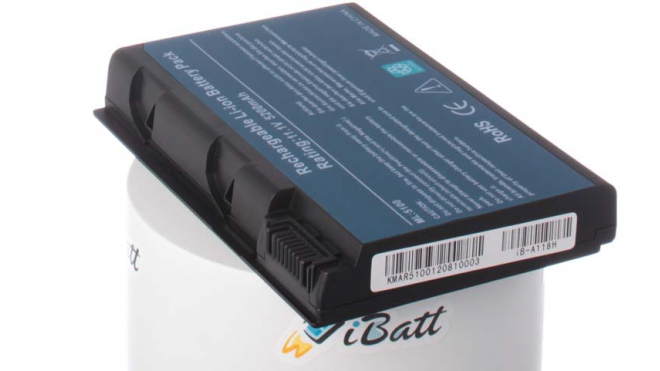 Аккумуляторная батарея для ноутбука Acer TravelMate 2492NLCi. Артикул iB-A118H.Емкость (mAh): 5200. Напряжение (V): 11,1