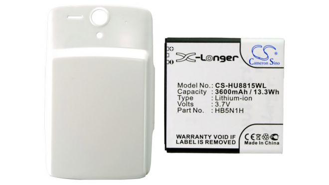 Аккумуляторная батарея для телефона, смартфона Huawei U8815 Ascend G300. Артикул iB-M472.Емкость (mAh): 3600. Напряжение (V): 3,7