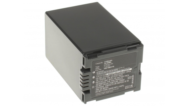 Аккумуляторные батареи для фотоаппаратов и видеокамер Panasonic VDR-M53Емкость (mAh): 3100. Напряжение (V): 7,4