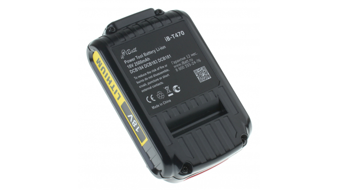 Аккумуляторная батарея для электроинструмента DeWalt DCS381. Артикул iB-T470.Емкость (mAh): 2500. Напряжение (V): 20