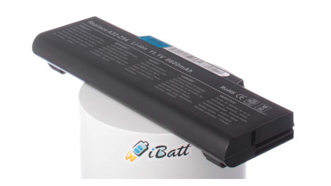 Аккумуляторная батарея для ноутбука Asus F7B. Артикул iB-A169.Емкость (mAh): 6600. Напряжение (V): 11,1