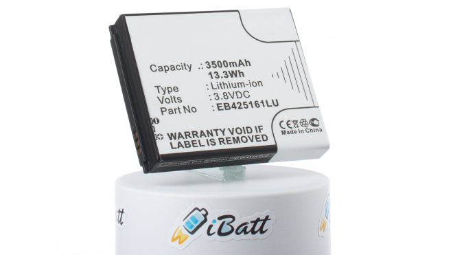 Аккумуляторная батарея iBatt iB-M431 для телефонов, смартфонов SamsungЕмкость (mAh): 3500. Напряжение (V): 3,7