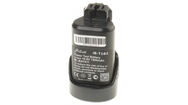 Аккумуляторная батарея для электроинструмента Bosch PS21-2A. Артикул iB-T182.Емкость (mAh): 1500. Напряжение (V): 10,8
