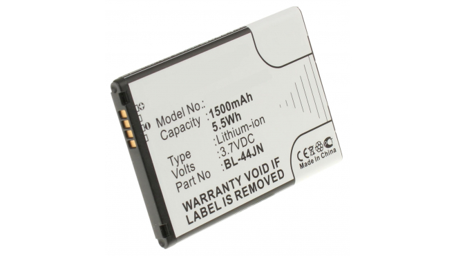 Аккумуляторная батарея для телефона, смартфона LG E739 MyTouch (T-Mobile). Артикул iB-M344.Емкость (mAh): 1500. Напряжение (V): 3,7