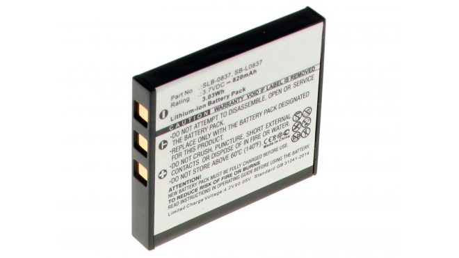 Аккумуляторные батареи для фотоаппаратов и видеокамер Samsung Digimax L83TЕмкость (mAh): 820. Напряжение (V): 3,7