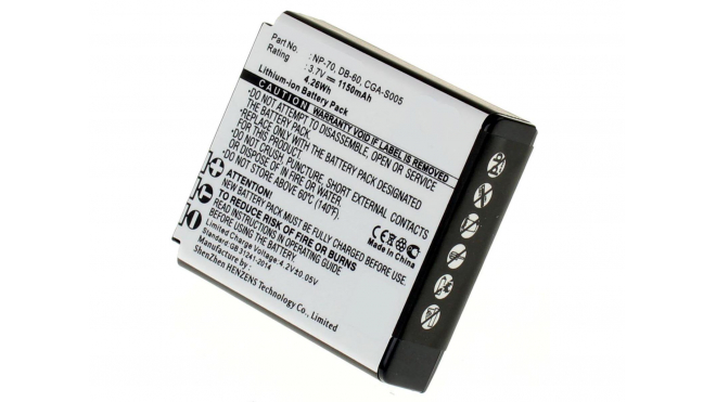 Аккумуляторная батарея CGA-S005E для фотоаппаратов и видеокамер Sigma. Артикул iB-F148.Емкость (mAh): 1150. Напряжение (V): 3,7