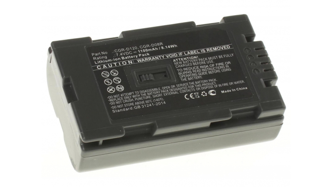 Аккумуляторные батареи для фотоаппаратов и видеокамер Panasonic NV-DS68Емкость (mAh): 1100. Напряжение (V): 7,4