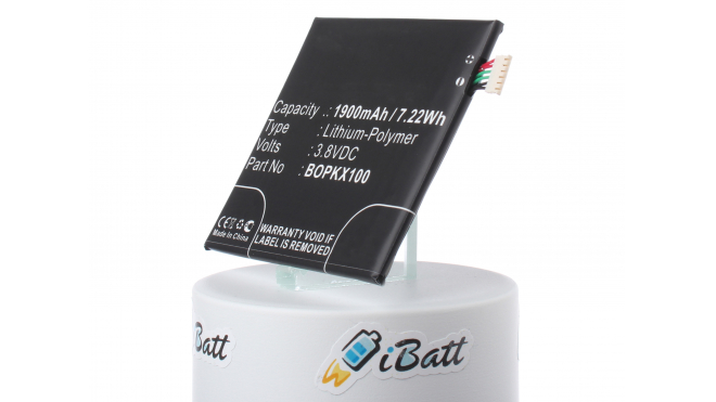 Аккумуляторная батарея iBatt iB-M1916 для телефонов, смартфонов HTCЕмкость (mAh): 1900. Напряжение (V): 3,8