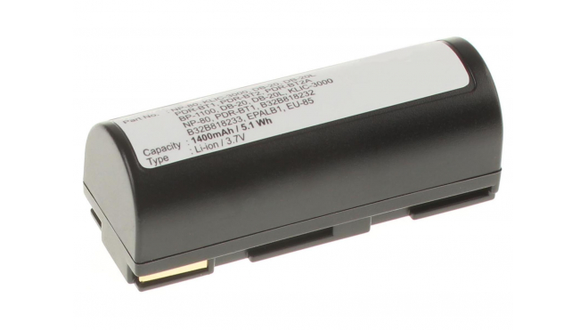 Аккумуляторная батарея PDR-BT2 для фотоаппаратов и видеокамер Kodak. Артикул iB-F379.Емкость (mAh): 1400. Напряжение (V): 3,7