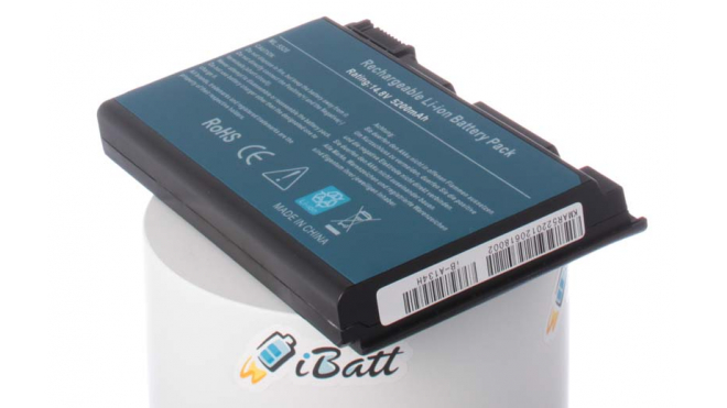 Аккумуляторная батарея для ноутбука Acer TravelMate 7520-502G16Mi. Артикул iB-A134H.Емкость (mAh): 5200. Напряжение (V): 14,8