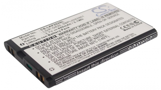 Аккумуляторная батарея iBatt iB-M177 для телефонов, смартфонов LGЕмкость (mAh): 850. Напряжение (V): 3,7