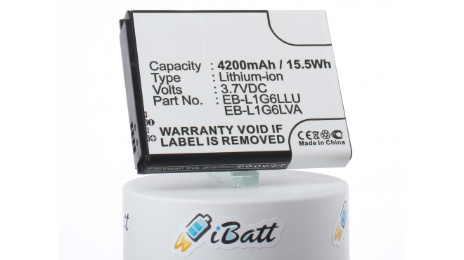 Аккумуляторная батарея EB-L1G6LVA для телефонов, смартфонов Samsung. Артикул iB-M426.Емкость (mAh): 4200. Напряжение (V): 3,7