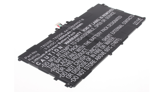 Аккумуляторная батарея для ноутбука Samsung Galaxy Tab Pro 10.1 T525 16GB Black. Артикул iB-A853.Емкость (mAh): 6600. Напряжение (V): 3,8