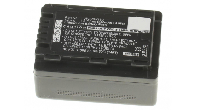 Аккумуляторные батареи для фотоаппаратов и видеокамер Panasonic HC-V10EG-KЕмкость (mAh): 1500. Напряжение (V): 3,7