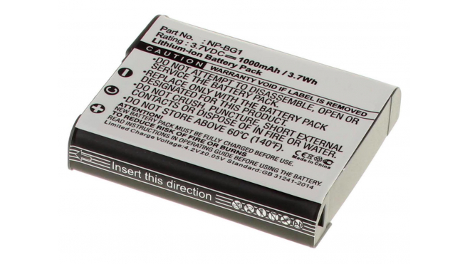 Аккумуляторные батареи для фотоаппаратов и видеокамер Sony Cyber-shot DSC-H9/BЕмкость (mAh): 1000. Напряжение (V): 3,7