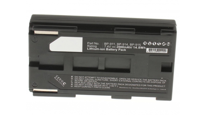 Аккумуляторная батарея BP-924 для фотоаппаратов и видеокамер Canon. Артикул iB-F110.Емкость (mAh): 2000. Напряжение (V): 7,4