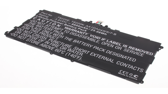 Аккумуляторная батарея для ноутбука Samsung Galaxy Tab Pro 10.1 T520. Артикул iB-A853.Емкость (mAh): 6600. Напряжение (V): 3,8