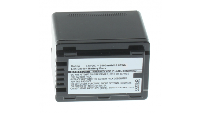 Аккумуляторная батарея VW-VBT190 для фотоаппаратов и видеокамер Panasonic. Артикул iB-F456.Емкость (mAh): 3000. Напряжение (V): 3,6