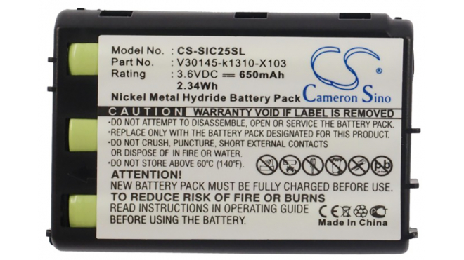 Аккумуляторная батарея для телефона, смартфона Siemens C25 Power. Артикул iB-M2857.Емкость (mAh): 700. Напряжение (V): 3,6