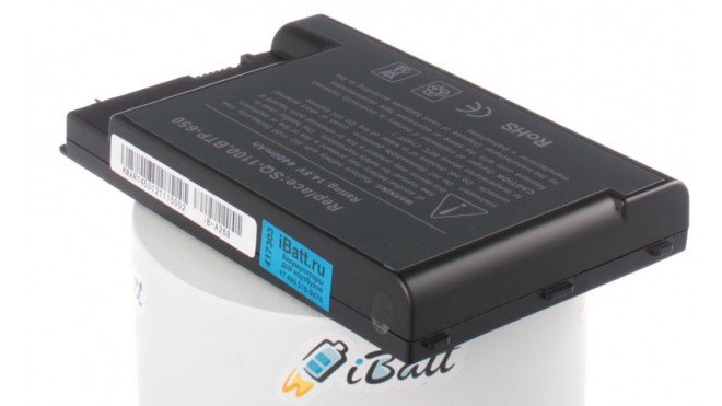 Аккумуляторная батарея для ноутбука Acer TravelMate 6000. Артикул iB-A268.Емкость (mAh): 4400. Напряжение (V): 14,8