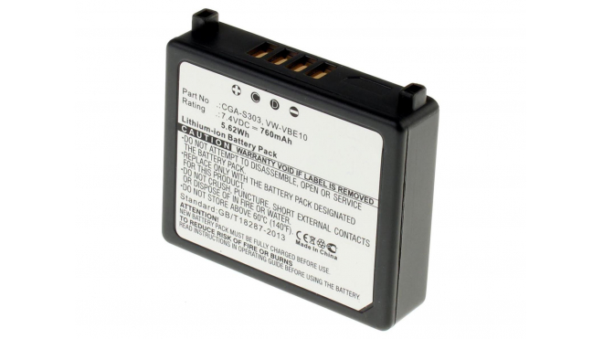 Аккумуляторные батареи для фотоаппаратов и видеокамер Panasonic SDR-S100Емкость (mAh): 760. Напряжение (V): 7,4